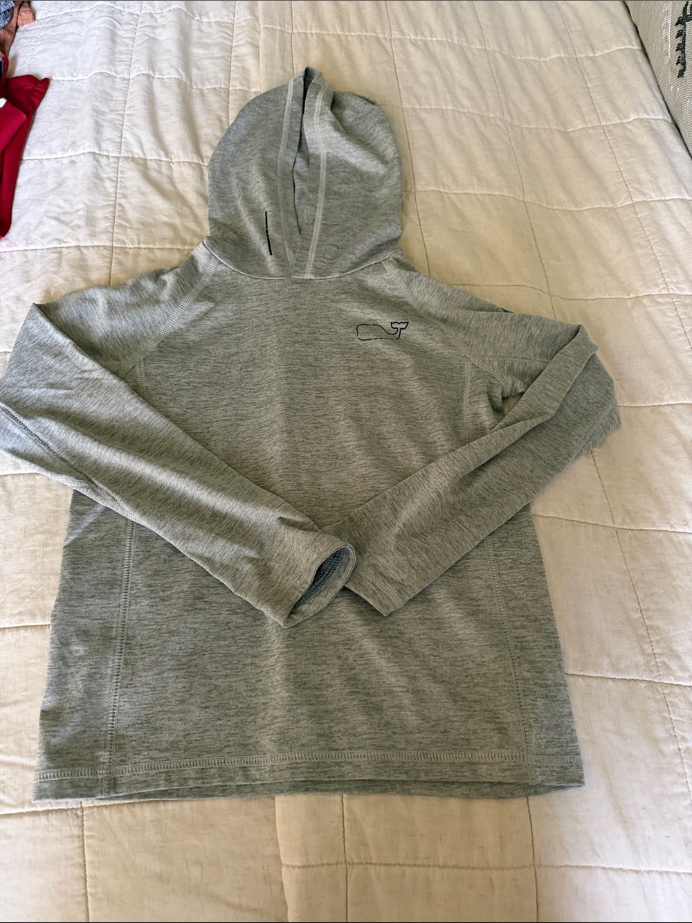 Vineyard Vines kids Light Grey Hooded Zip-Up